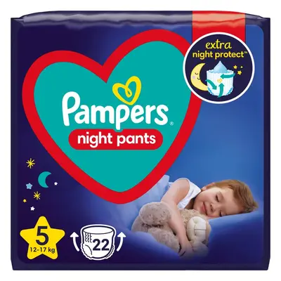 Pampers Night Pants Size 5 eldobható nadrágpelenkák éjszakára 12-17 kg 22 db