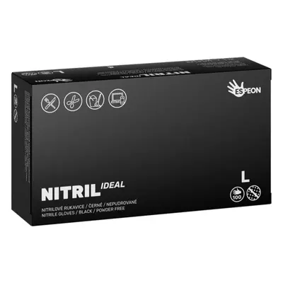 Espeon Nitril Ideal Black púdermentes nitrilkesztyű méret L 100 db