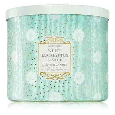 Bath & Body Works White Eucalyptus & Sage illatgyertya 411 g