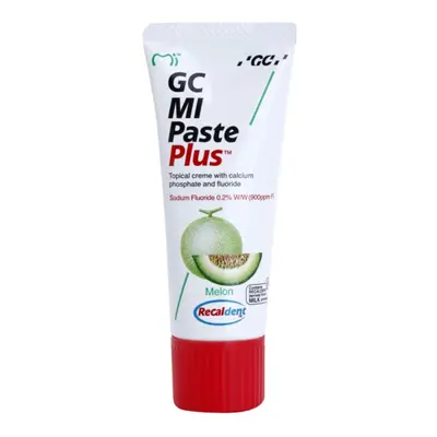 GC MI Paste Plus ásványfeltöltő védőkrém az érzékeny fogakra fluoriddal íz Melon 35 ml