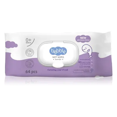 Bebble Wet Wipes Lavender nedves törlőkendők gyermekeknek levendulával 64 db