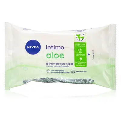 Nivea Intimo Aloe papírtörlők az intim higiéniához 15 db