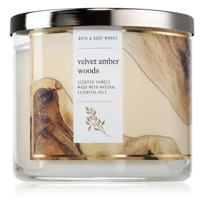 Bath & Body Works Velvet Amber Woods illatgyertya 411 g