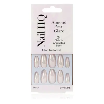 Nail HQ Almond műköröm Pearl Glaze 24 db