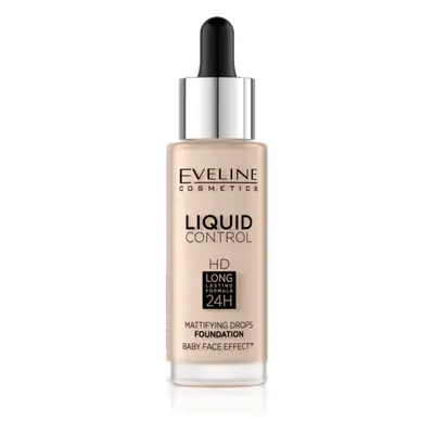 Eveline Cosmetics Liquid Control folyékony make-up pipettával árnyalat 010 Light Beige 32 ml