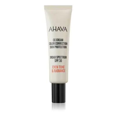 AHAVA CC Cream Color Correction CC krém egységesíti a bőrszín tónusait SPF 30 30 ml