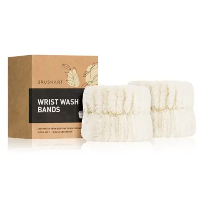 BrushArt Home Salon Wrist wash bands a víz arcmosás közbeni lefolyását megelőző karkötő Cream 2 