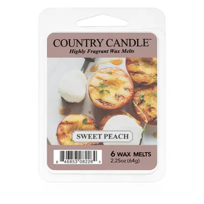 Country Candle Sweet Peach illatos viasz aromalámpába 64 g