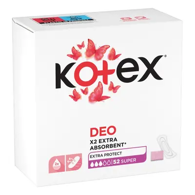 Kotex Super Deo tisztasági betétek 52 db