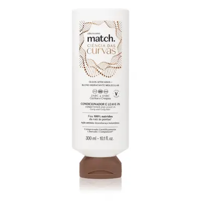 Match. Science of Curves öblítés nélküli kondicionáló a hullámos és göndör hajra 300 ml