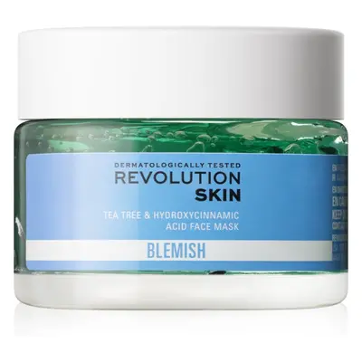 Revolution Skincare Blemish Tea Tree & Hydroxycinnamic Acid nyugtató maszk az aknéra hajlamos zs