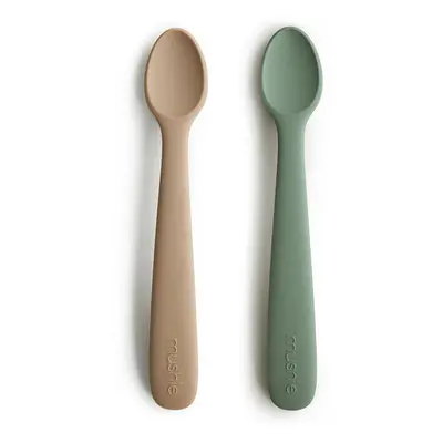 Mushie Silicone Feeding Spoons kiskanál Dried Thyme/Natural 2 db