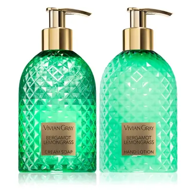 Vivian Gray Gemstone Bergamot & Lemongras ajándékszett kézre 2x300 ml