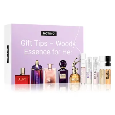 Beauty Discovery Box Notino Gift Tips: Woody Essence for Her szett hölgyeknek