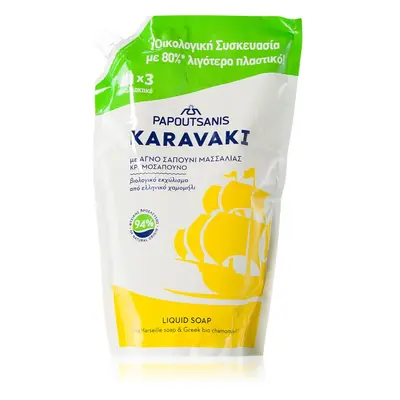 PAPOUTSANIS Karavaki Liquid Soap Pouch Refill With Chamomile folyékony szappan utántöltő 900 ml