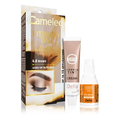 Delia Cosmetics Cameleo professzionális krémes festék a szemöldökre ammónia nélkül árnyalat 4.0 