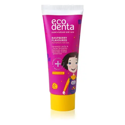 Ecodenta Super + természetes fogkrém gyermekeknek íz Raspberry 75 ml