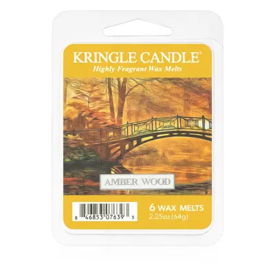 Kringle Candle Amber Wood illatos viasz aromalámpába 64 g