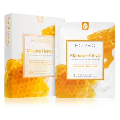 FOREO Farm to Face Sheet Mask Manuka Honey hidratáló és revitalizáló arcmaszk 3x20 ml