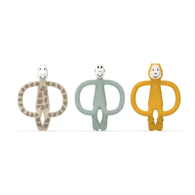 Matchstick Monkey Animal Teether Gift Set ajándékszett Giraffe Gigi, Lion Luda, Monkey Mint(gyer