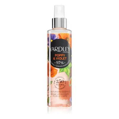 Yardley Poppy & Violet hidratáló test spray hölgyeknek 200 ml