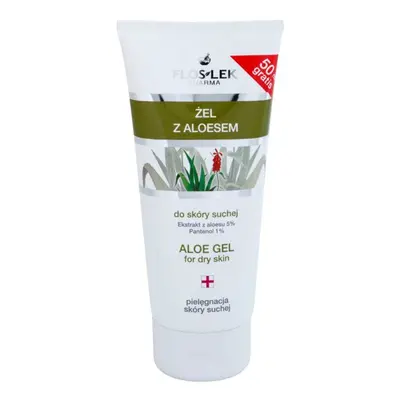 FlosLek Pharma Dry Skin Aloe Vera regeneráló zselé az arcra és dekoltázsra 200 ml