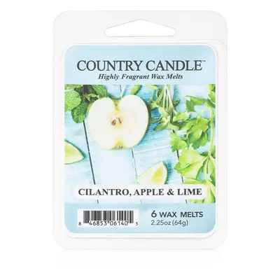 Country Candle Cilantro, Apple & Lime illatos viasz aromalámpába 64 g