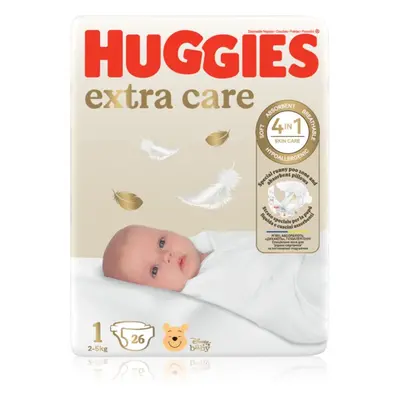 Huggies Extra Care Size 1 eldobható pelenkák 2-5 kg 26 db