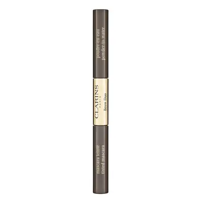 Clarins Brow Duo szemöldökformázó szett a formáért és a fixálásért árnyalat 05 - Dark Brown 2,8 