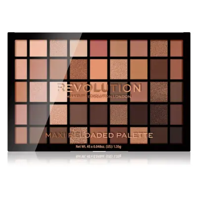 Makeup Revolution Maxi Reloaded Palette púderes szemhéjfesték paletta árnyalat Ultimate Nudes 45