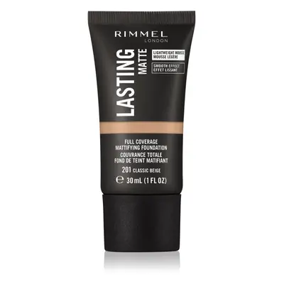 Rimmel Lasting Matte mattító alapozó árnyalat 201 Classic Beige 30 ml