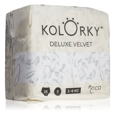 Kolorky Deluxe Velvet Love Live Laugh eldobható ÖKO pelenkák S méret 3-6 Kg 25 db