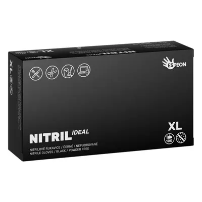 Espeon Nitril Ideal Black púdermentes nitrilkesztyű méret XL 100 db