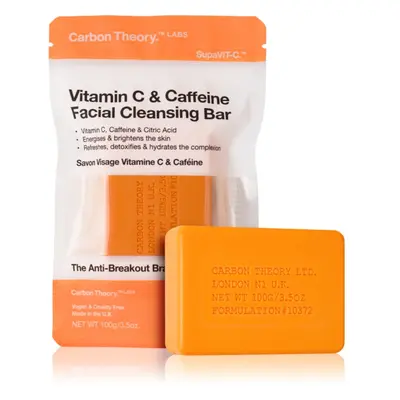 Carbon Theory Facial Cleansing Bar Vitamin C & Caffeine tisztító szappan arcra C vitamin Orange 