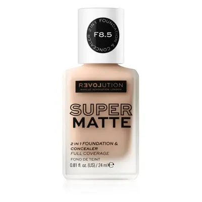 Revolution Relove Super Matte Foundation tartós matt alapozó árnyalat F8.5 24 ml