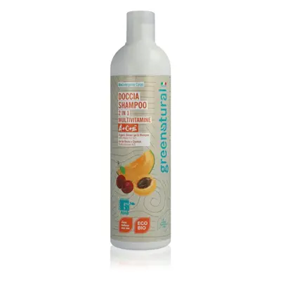 Greenatural Shower Gel & Shampoo tusfürdő gél és sampon 2 in 1 vitaminokkal A, C, E 400 ml