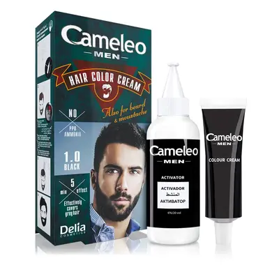 Delia Cosmetics Cameleo Men hajfesték árnyalat 1.0 Black 30 ml