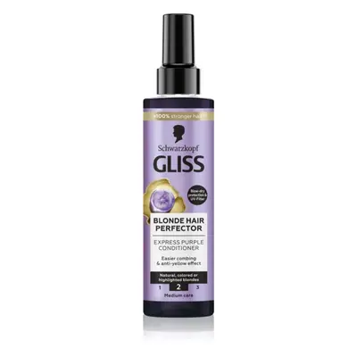 Schwarzkopf Gliss Blonde Hair Perfector öblítés nélküli kondicionáló semlegesíti a sárgás tónuso