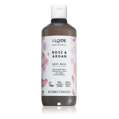 I love... Naturals Rose & Argan bódító illatú tusfürdő rózsa illattal 500 ml