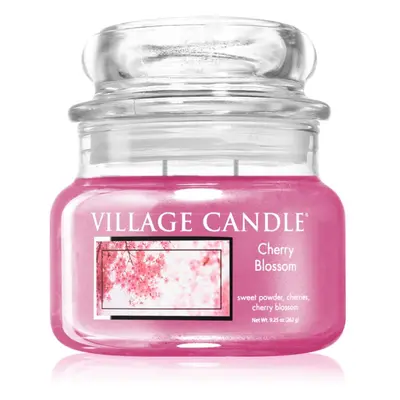 Village Candle Cherry Blossom illatgyertya (Glass Lid) 262 g