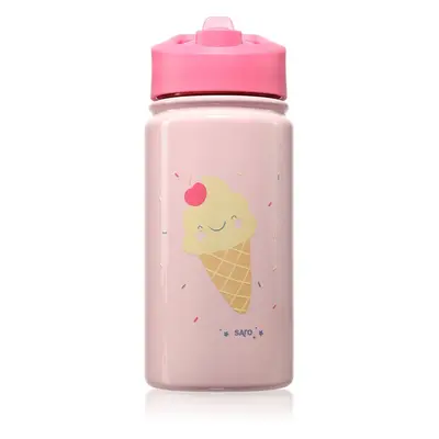 Saro Baby Thermos Bottle with Straw termosz szívószállal Pink 350 ml