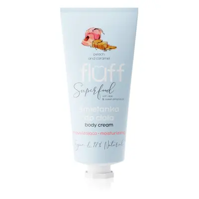 Fluff Superfood Peach & Caramel hidratáló testkrém Aloe & Sweet Almond Oil 150 ml