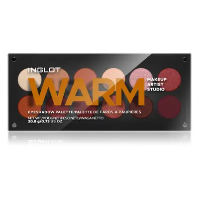 Inglot Makeup Artist Studio Palette szemhéjfesték paletta árnyalat WARM 18,7 g