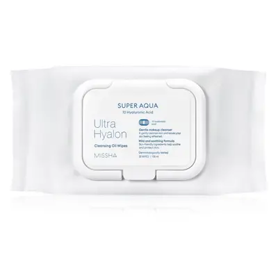 Missha Super Aqua 10 Hyaluronic Acid tisztító és sminklemosó törlőkendők 30 db