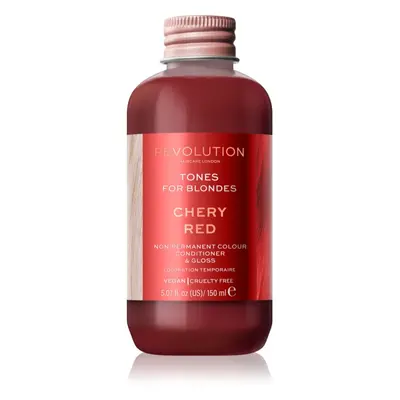 Revolution Haircare Tones For Blondes tonizáló balzsam szőke hajra árnyalat Cherry Red 150 ml