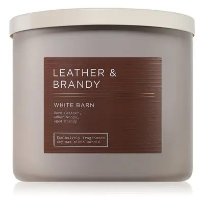 Bath & Body Works Leather & Brandy illatgyertya 411 g