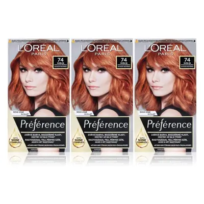 L’Oréal Paris Préférence hajfesték takarékos kiszerelés árnyalat 7.4 Mango Copper