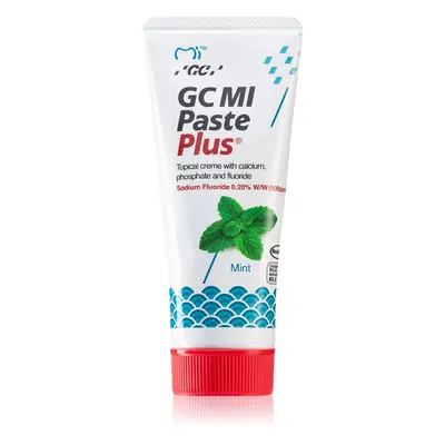 GC MI Paste Plus ásványfeltöltő védőkrém az érzékeny fogakra fluoriddal íz Mint 35 ml