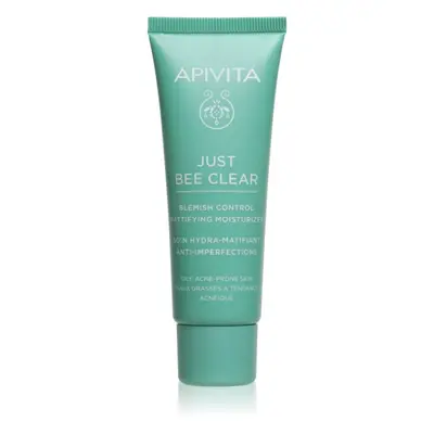 Apivita Just Bee Clear Blemish Control Moisturizer hidratáló arckrém niacinamiddal 40 ml