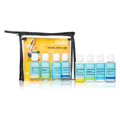 Delia Cosmetics Travel with me utazási készlet arcra, testre és hajra